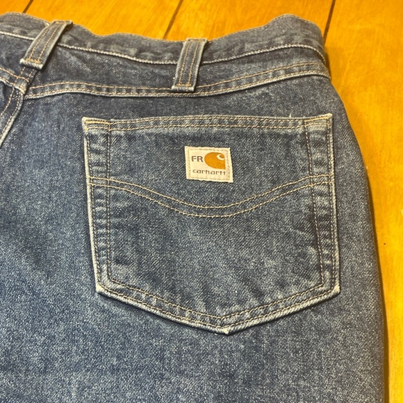 Carhartt Flame Resistant Relaxed Fit Jeans 34x34 5-Pocket Denim 100% Cotton - Picture 2 of 16